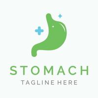 Stomach health and stomach care template logo design. Logo sign for doctor, business and branding. vector