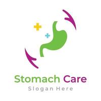 Stomach health and stomach care template logo design. Logo sign for doctor, business and branding. vector