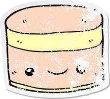 distressed sticker of a Layer 174 vector