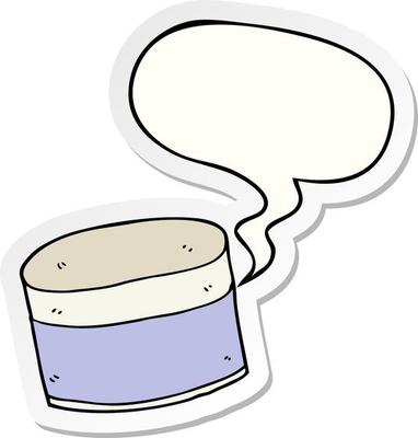 cartoon pot and speech bubble sticker