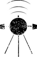 símbolo angustiado satélite vector