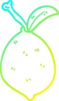 cold gradient line drawing cartoon organic lemon vector