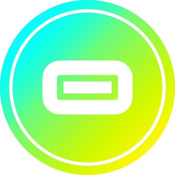 subtraction symbol circular in cold gradient spectrum vector