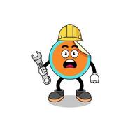 Character Illustration of sticker with 404 error vector