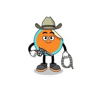 Character mascot of sticker as a cowboy vector