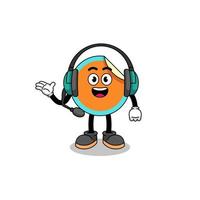 Mascot Illustration of sticker as a customer services vector