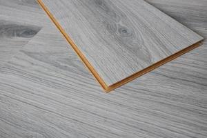 Close up shot of engineered Vinyl plank flooring. photo