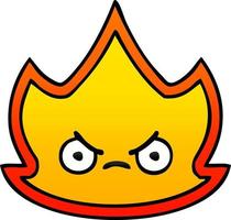 gradient shaded cartoon fire flame vector