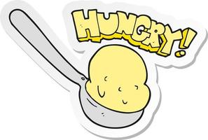 sticker of a cartoon scoop of ice cream vector