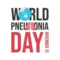 World pneumonia day vector image