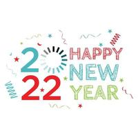 Happy new year 2022 Loading design vector