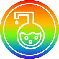 science experiment circular in rainbow spectrum vector