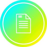 official document circular in cold gradient spectrum vector