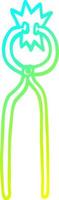 cold gradient line drawing cartoon clamp vector