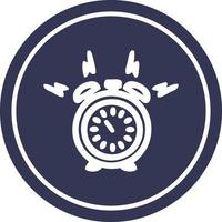 alarm clock circular icon vector