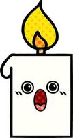 comic book style cartoon lit candle vector