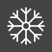 icono de línea de copo de nieve invertida vector