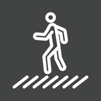 Zebra Crossing Line Inverted Icon vector