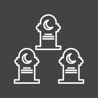 Graveyard Line Inverted Icon vector