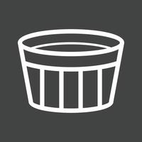 Creme Brulee Line Inverted Icon vector