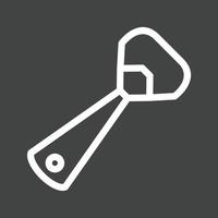 Bottle Opener Line Inverted Icon vector