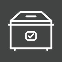Ballot Box Line Inverted Icon vector