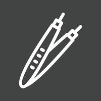 Forceps II Line Inverted Icon vector