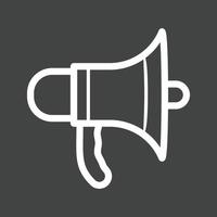 Megaphone Line Inverted Icon vector