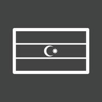 Azerbaijan Line Inverted Icon vector