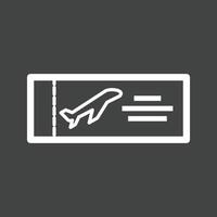 Plane Tickets Line Inverted Icon vector