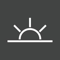 Sunrise Line Inverted Icon vector