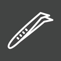 Cotton Pliers Line Inverted Icon vector