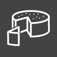 Goat Cheese Line Inverted Icon vector