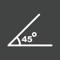 Angle Line Inverted Icon vector