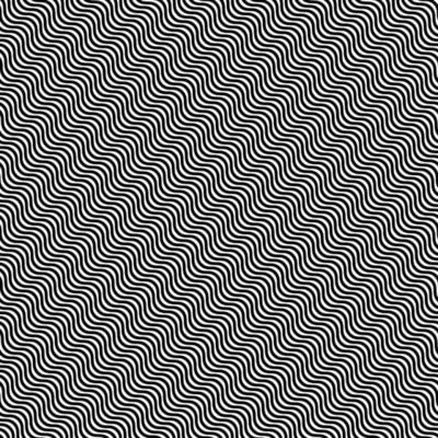 Black hypnotic waves seamless pattern white