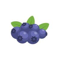 Blueberry Flat design clip art vector illustration isolated on a white background