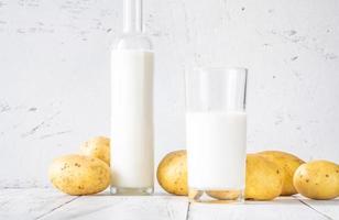 Bottle of potato milk photo