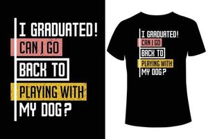 graduate  t-shirt design template vector
