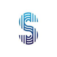 abstract modern letter S logo design vector