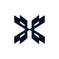 diseño abstracto del ejemplo del logotipo de la letra x para su empresa o negocio vector