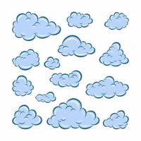 Cloud Hand Drawn Doodle Icon Element Collection vector