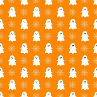 Seamless pattern with ghost. Halloween background. Vector illustration.