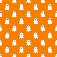 Seamless pattern with ghost. Halloween background. Vector illustration.