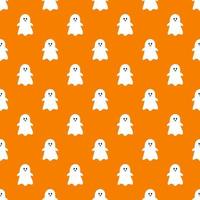 Seamless pattern with ghost. Halloween background. Vector illustration.