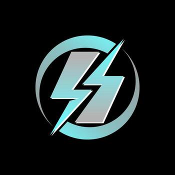 Simple and unique letter or word S font with 2 electric side image graphic icon logo design abstract concept vector stock. Can be used as symbol related to initial or power