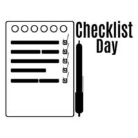 Checklist Day, idea for a poster, banner, flyer or postcard vector