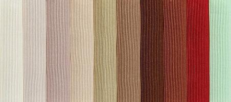 Multi color fabric texture samples photo