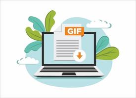 Download GIF Button. Downloading Document Concept. File with GIF Label and  Down Arrow Sign. Vector Illustration. Stock Vector - Illustration of file,  extension: 125625872