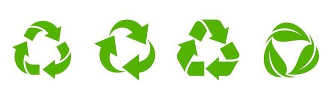 Recycle icon set, design element suitable for websites, print design or app vector