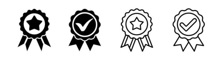 elemento de diseño de icono de medalla aprobado adecuado para sitios web, diseño de impresión o aplicación vector